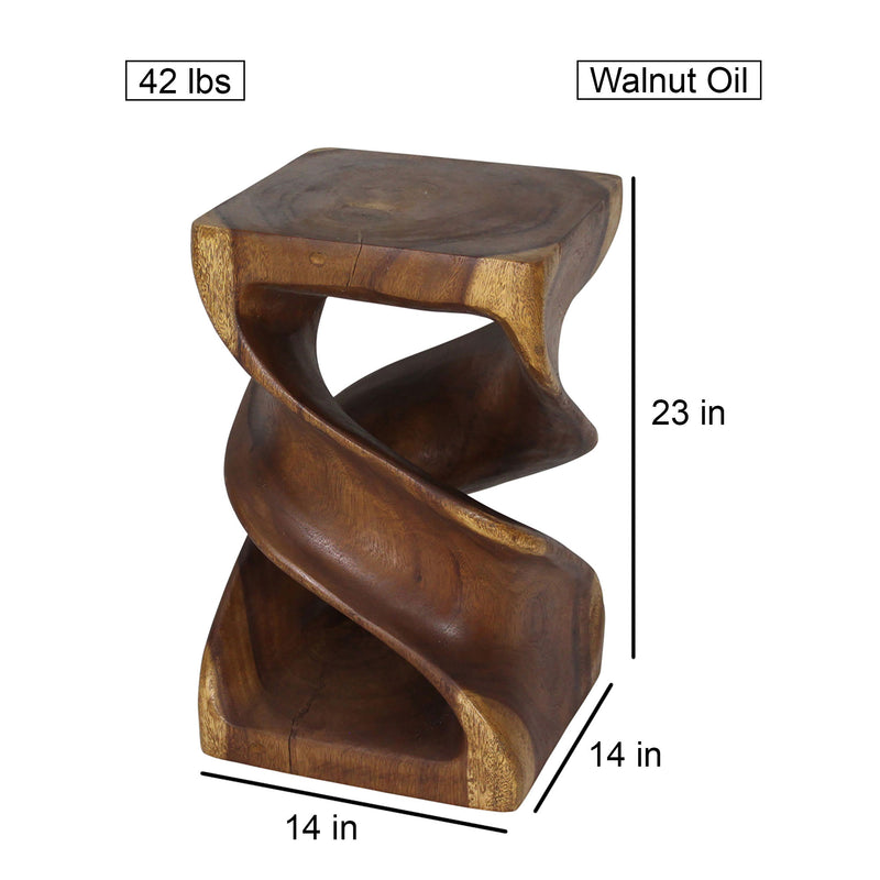 haussmann®-wood-double-twist-stool-table-14-in-sq-x-23-in-h-walnut-oil