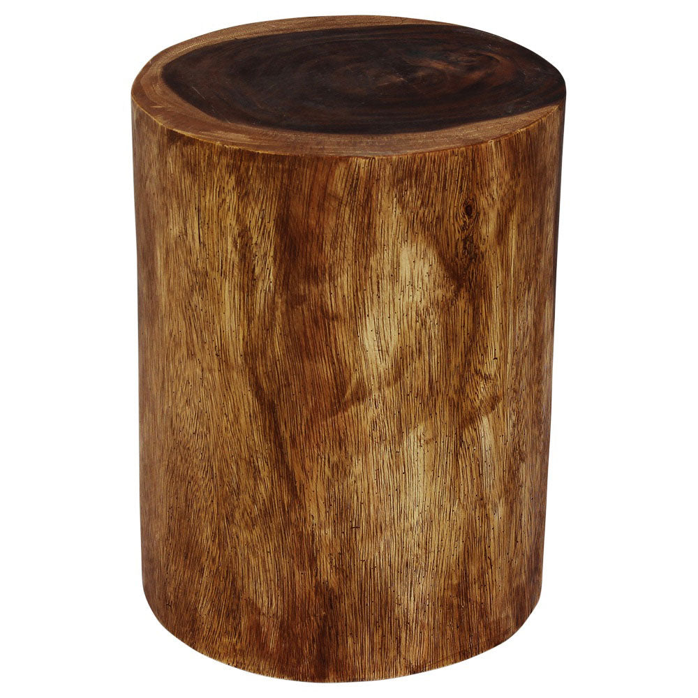 Haussmann Natural Stump Pedestal Table, Walnut, 11 in dia x 18 in H