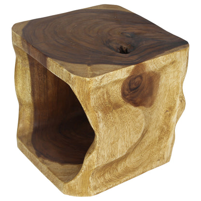 Haussmann® Wood Natural Cube End Sofa Table 16 in x 16 in H Oak Oil