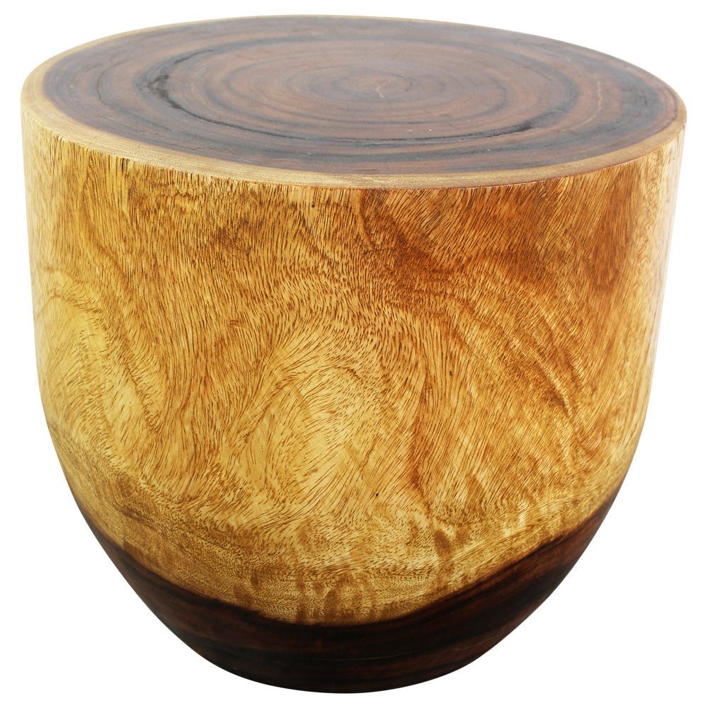 Haussmann® Wood Oval Drum Table 20 in Diameter x 18 in High Oak Oil