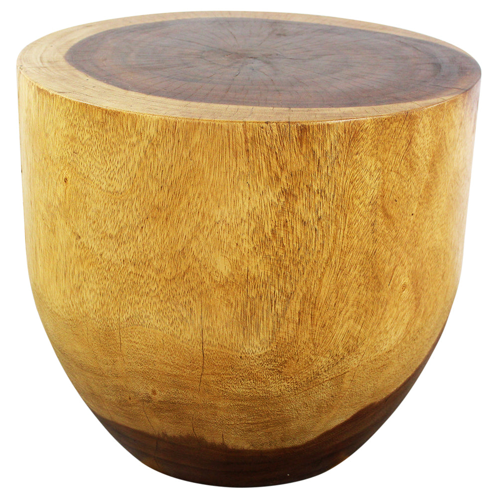 Haussmann® Wood Oval Drum Table 20 in Diameter x 18 in High Oak Oil