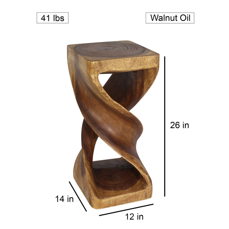 haussmann®-wood-rectangular-double-twist-12-x-14-in-x-26-in-h-walnut-oil