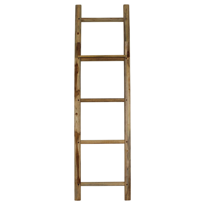 Haussmann Teak Teak Towel Ladder 18 x 64 in Height Adj Shelf Teak Oil