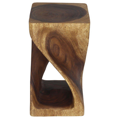 Haussmann® Original Wood Twist Stool 10 X 10 X 18 In High Walnut Oil