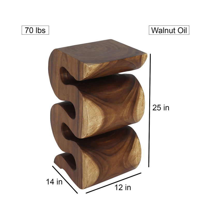 haussmann®-wood-wave-verve-accent-snake-table-12x14x25-in-h-walnut-oil