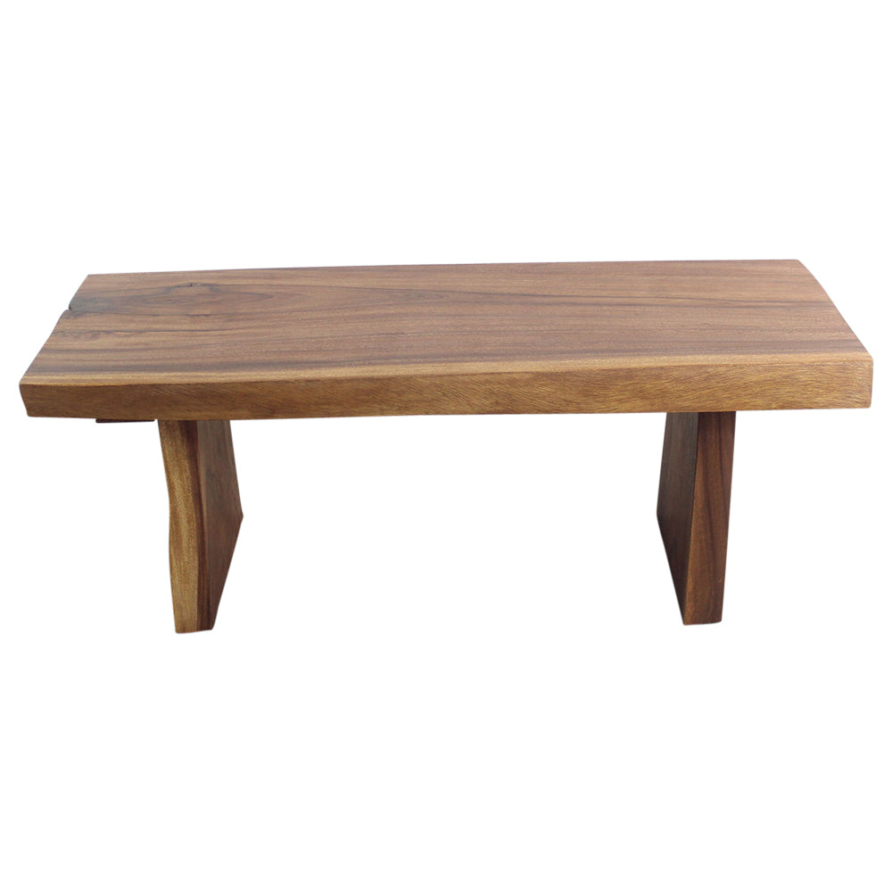 Haussmann® Wood Natural Edge Bench 48 In X 18 X 18 In H Kd Walnut Oil 