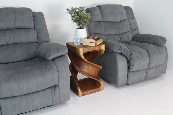 Hand-Carved Twist Wood End & Accent Tables | Haussmann – Haussmann Inc