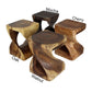 Haussmann Original Twist Pedestal Side Table, Mocha, 15 x 15 x 20 in H