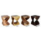 Haussmann Original Twist Pedestal Side Table, Oak, 15 x 15 x 20 in H