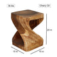 Haussmann Original Twist Pedestal Side Table, Cherry, 15 x 15 x 20 in H, dimensions
