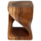 Haussmann® Wood Twist End Table 15 x 15 x 20 in H Cherry Oil