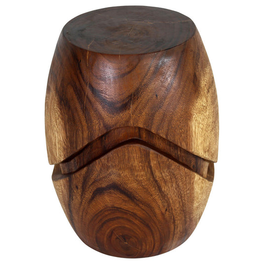 Image Haussmann Wood Barrel Puzzle stand 14Dx18 in Height 10 in Flats) Walnut Oil