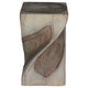 Haussmann Big Twist Solid Wood End Table - 12 x 12 x 20 in - Agate Grey