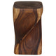 Haussmann Big Twist Pedestal Table, Walnut, 12 x 12 x 20 in H