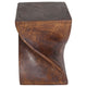 Haussmann Big Twist Pedestal Table, Mocha, 14 x 14 x 20 in H