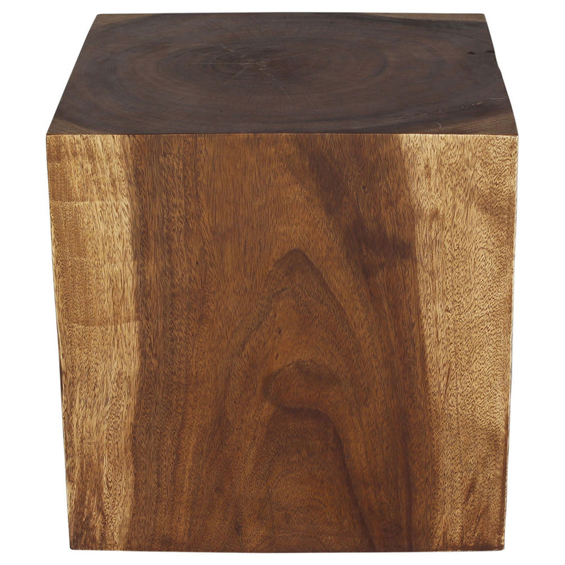 Haussmann® Wood Cube Table 18 in SQ x 18 in High Hollow inside Walnut Oil