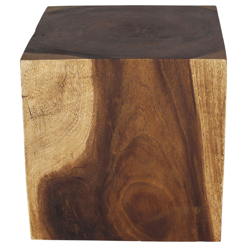 Haussmann® Wood Cube Table 18 in SQ x 18 in High Hollow inside Walnut Oil