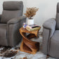 Haussmann Double Twist end table, 15 x 15 x 20 inches, walnut finish in a furnished room