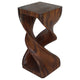 Haussmann® Wood Double Twist Stool Table 12 in SQ x 26 in H Walnut Oil