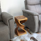 Haussmann Double Twist Solid Wood End Table - 12 x 12 x 20 in - Walnut