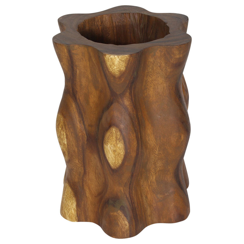 Haussmann Natural Stump Solid Wood End Table - 16 in dia x 20 in H - Oak