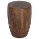 Mango Wood Merlot Accent End table 15 in D x 20 in High Mocha Oil