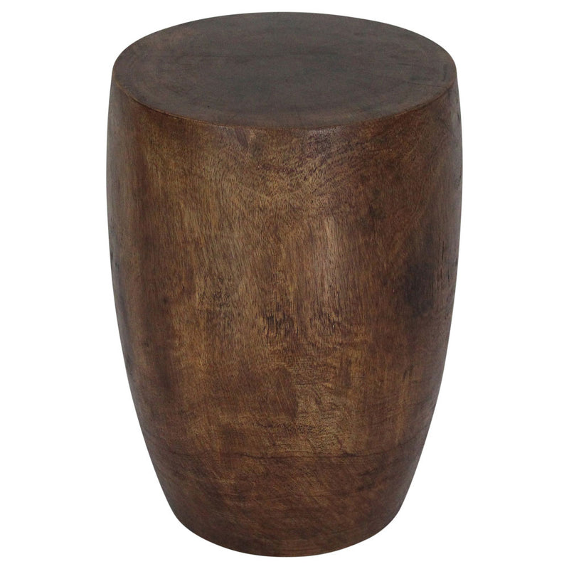 Mango Wood Merlot Accent End table 15 in D x 20 in High Mocha Oil