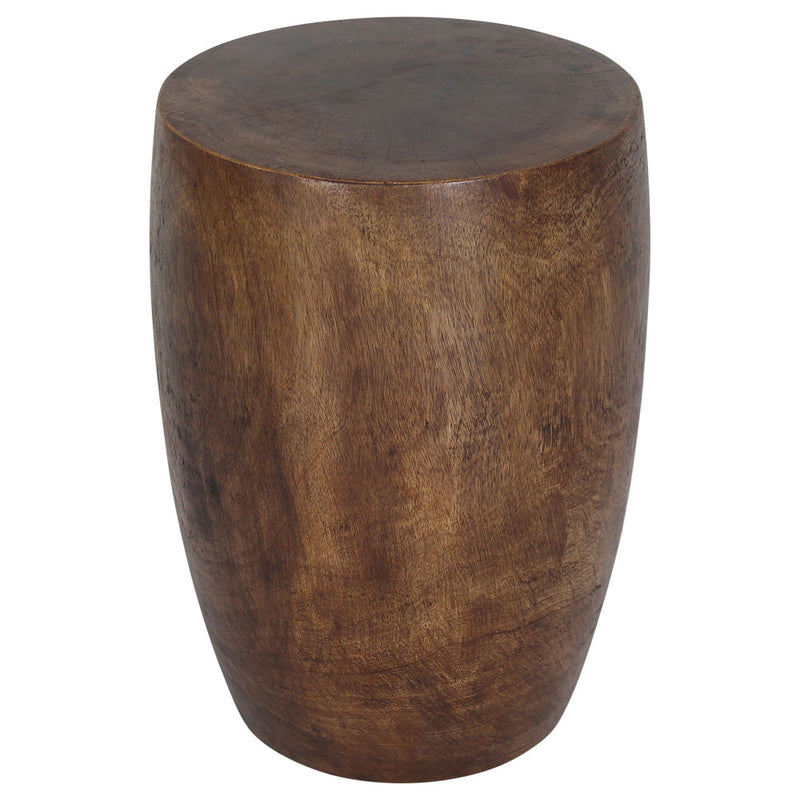 Mango Wood Merlot Accent End table 15 in D x 20 in High Mocha Oil