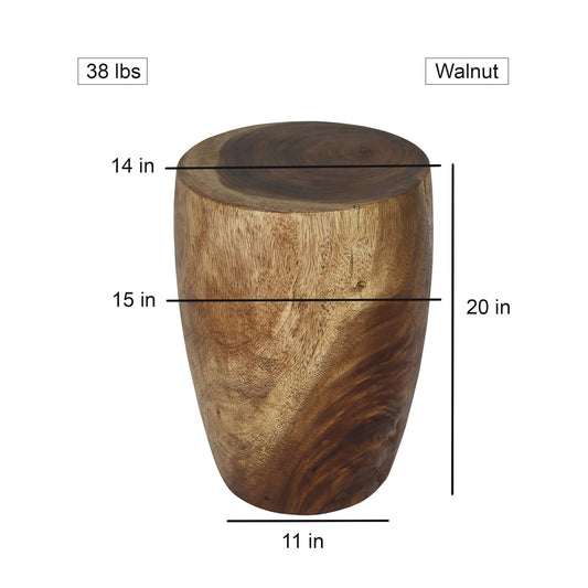 Haussmann® Wood Merlot End Table 15 D x 20 inch High Walnut Oil