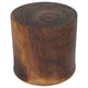 MP Stump Accent Table 19 in D Top x 20 in D Base x 18 in H Walnut