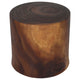 MP Stump Accent Table 19 in D Top x 20 in D Base x 18 in H Walnut