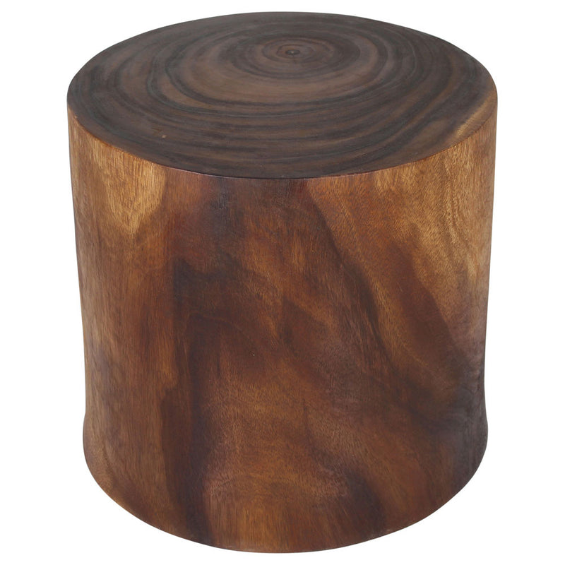 MP Stump Accent Table 19 in D Top x 20 in D Base x 18 in H Walnut