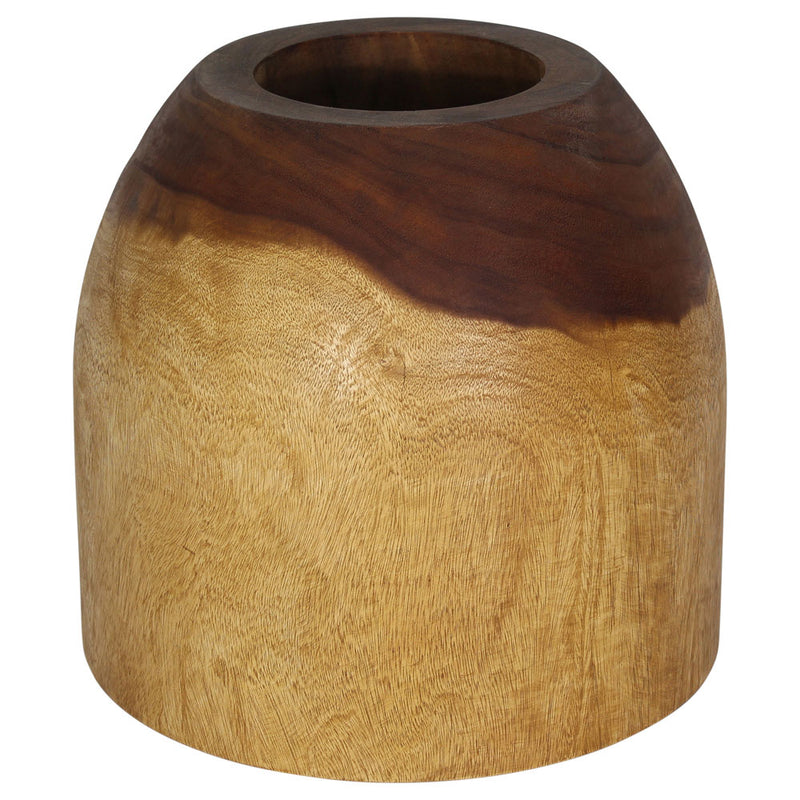 Haussmann® Wood Oval Drum Table 20 in Diameter x 18 in High Oak Oil