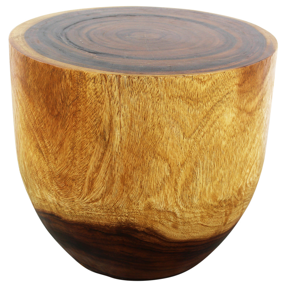 Haussmann® Wood Oval Drum Table 20 in Diameter x 18 in High Oak Oil