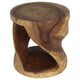 Haussmann Round Twist End Table 20 in DIA x 20 in Height Walnut