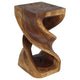 Haussmann Rectangular Double Twist Sculptural Table, Walnut, 12 x 14 x 23 in H