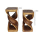 Haussmann Rectangular Double Twist Sculptural Table, Walnut, 12 x 14 x 26 in H