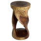 Haussmann Round Twist Solid Wood End Table - 14 in dia x 26 in H - Walnut