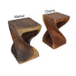 Haussmann Original Twist end tables, 15 x 15 x 23 in H, finish comparison