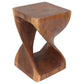 Haussmann Original Twist Pedestal Side Table, Cherry, 15 x 15 x 23 in H