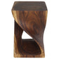 Haussmann Original Twist Pedestal Side Table, Walnut, 15 x 15 x 23 in H