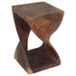 Haussmann Original Twist Solid Wood End Table - 15 x 15 x 23 in - Walnut