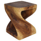 Haussmann Original Twist Solid Wood End Table - 18 x 18 x 23 in - Walnut