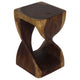 Original Wood Twist Accent Stool 10 X 10 X 16 In High Walnut Oil