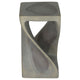 Haussmann Original Twist Pedestal Side Table, Grey, 10 x 10 x 18 in H