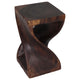 Haussmann® Original Wood Twist Stool 12 X 12 X 20 In High Mocha Oil