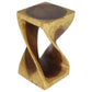 Oak Original Twist hand-carved wood end table, 12 x 12 x 20 inches, product view