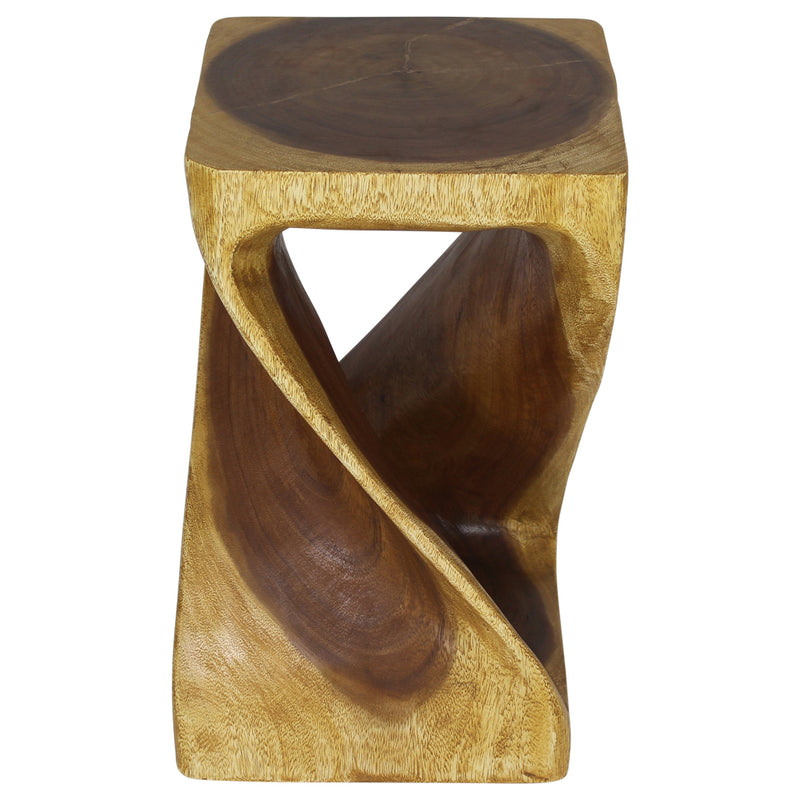 Haussmann® Original Wood Twist Stool 12 X 12 X 20 In High Oak Oil