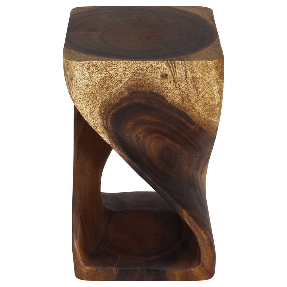 Haussmann® Original Wood Twist Stool 12 X 12 X 20 In High Walnut Oil Haussmann Inc 9773