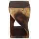 Haussmann Original Twist Pedestal Side Table, Walnut, 12 x 12 x 20 in H
